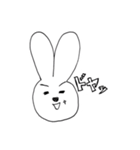のんきなうさぎ。（個別スタンプ：4）
