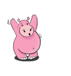 Happy Hippo（個別スタンプ：4）