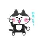 白黒ネコ その1（個別スタンプ：2）