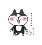 白黒ネコ その1（個別スタンプ：6）