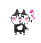 白黒ネコ その1（個別スタンプ：9）