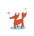 Orange Fox ＆ Pink Fox（個別スタンプ：9）