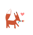 Orange Fox ＆ Pink Fox（個別スタンプ：10）