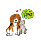 Funny Beagle (Thai version)（個別スタンプ：14）