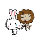 Little Q Lion- A-Chu Rabbit life（個別スタンプ：30）