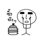 Thick eyebrow ＆ Short leg（個別スタンプ：14）