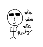 Thick eyebrow ＆ Short leg（個別スタンプ：17）