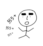 Thick eyebrow ＆ Short leg（個別スタンプ：40）