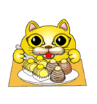 It is a lucky gold cat.（個別スタンプ：33）