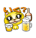 It is a lucky gold cat.（個別スタンプ：34）