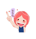 KOKAEW Pink holic girl（個別スタンプ：34）