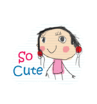 Happy drawing of Ayodia (EN)（個別スタンプ：1）