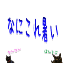 ★りある黒猫★夏仕様(デカ文字)（個別スタンプ：8）