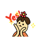 Flower man and her friends（個別スタンプ：18）