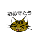 挨拶スタンプ 猫マンガ仕様（個別スタンプ：25）