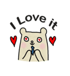 People Bear Office Mode English Version（個別スタンプ：3）