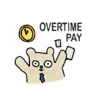 People Bear Office Mode English Version（個別スタンプ：15）