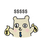 People Bear Office Mode English Version（個別スタンプ：16）