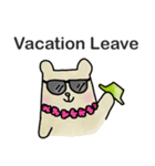 People Bear Office Mode English Version（個別スタンプ：29）
