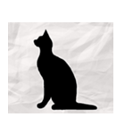 ねこシルエット（個別スタンプ：1）