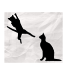 ねこシルエット（個別スタンプ：9）