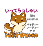 元気な犬日本語タイ語（個別スタンプ：10）