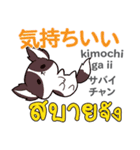 犬の毎日 日本語タイ語（個別スタンプ：23）