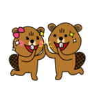 bubu and barbie (beaver)（個別スタンプ：1）