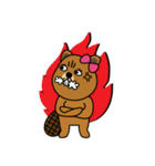 bubu and barbie (beaver)（個別スタンプ：5）