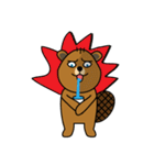 bubu and barbie (beaver)（個別スタンプ：14）