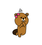 bubu and barbie (beaver)（個別スタンプ：17）