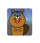 bubu and barbie (beaver)（個別スタンプ：25）