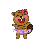 bubu and barbie (beaver)（個別スタンプ：29）