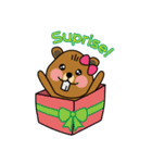 bubu and barbie (beaver)（個別スタンプ：30）