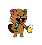 bubu and barbie (beaver)（個別スタンプ：33）