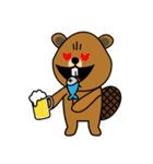 bubu and barbie (beaver)（個別スタンプ：34）