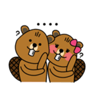 bubu and barbie (beaver)（個別スタンプ：35）