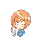 ほんわかブレザー男子（個別スタンプ：1）