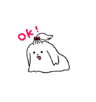 ふさふさのマルチーズ（個別スタンプ：3）