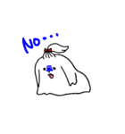 ふさふさのマルチーズ（個別スタンプ：4）