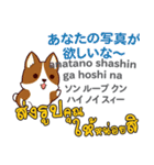 ラブラブ犬日本語タイ語（個別スタンプ：32）