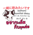 ラブラブ犬日本語タイ語（個別スタンプ：33）