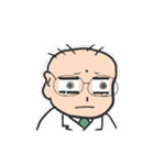 眼鏡坊主白衣野郎（個別スタンプ：10）