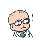 眼鏡坊主白衣野郎（個別スタンプ：34）