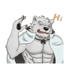 Bear in black and white（個別スタンプ：1）