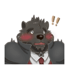 Bear in black and white（個別スタンプ：13）