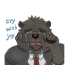 Bear in black and white（個別スタンプ：14）