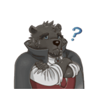 Bear in black and white（個別スタンプ：16）