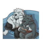 Bear in black and white（個別スタンプ：35）