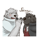Bear in black and white（個別スタンプ：36）